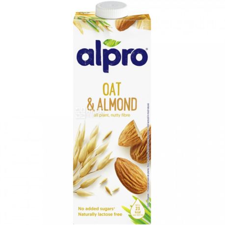 Alpro Almond and Oat, Alpro almond milk, oat, 1 l