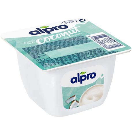 Alpro, Classic Coconut, 125 г, Алпро, Десерт Кокосовий, соєвий йогурт