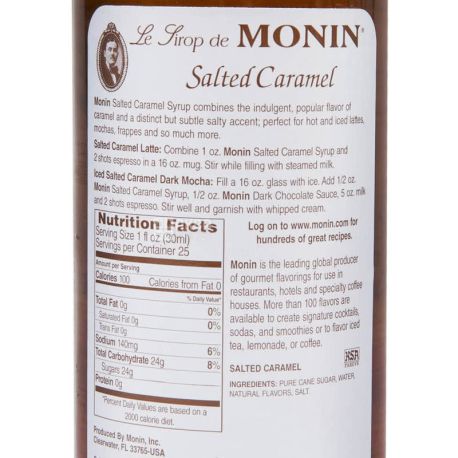 Monin, Salted Caramel, 1 L, Salted Caramel Syrup, PET