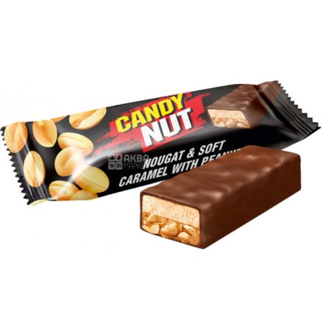 Roshen, Candy Nut,1 кг, Цукерки Карамель з арахісом