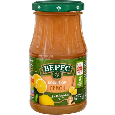 Верес, 390 г, Конфитюр лимон с имбирем