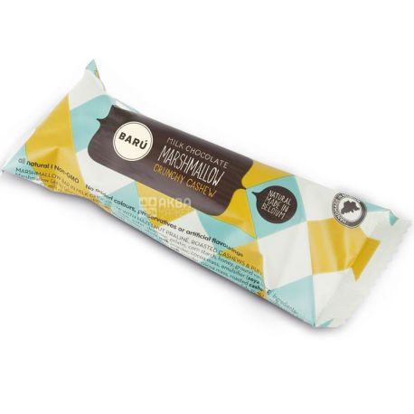 Baru Marshmallow Chocolate Fluffy, 30 г, Маршмелоу в молочном шоколаде, Кранчи кешью