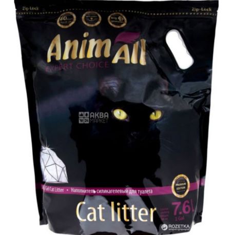 AnimAll, Фиолетовый Аметист, 7,6 л, Наполнитель для кошачьего туалета, премиум силикагель, 3,2 кг