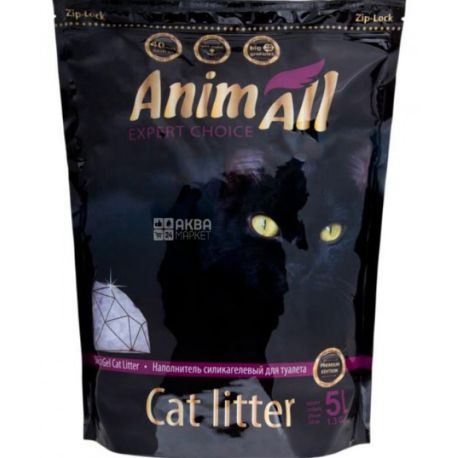 AnimAll, Purple Amethyst, 5 L, Cat Litter, Premium Silica Gel