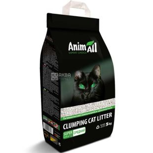 AnimAll, 5 кг, Наповнювач для котячого туалету бентонітовий, середня фракція