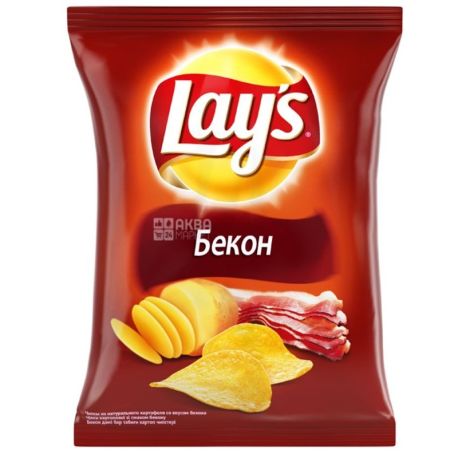 Lay's, 133 г, Чипсы картофельные, Бекон, м/у