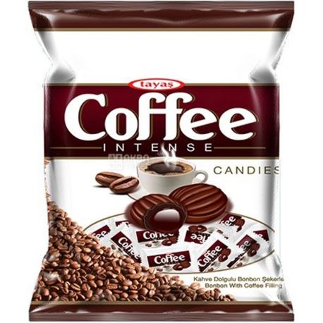 Tayas, Coffee Intense Candies, 1 кг, Конфеты карамель, с кофейным вкусом