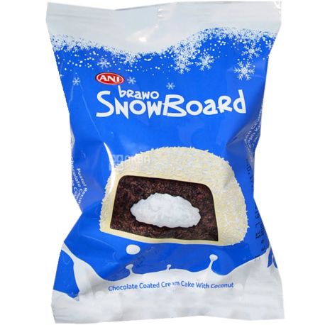 Ani, Brawo, Snow Board, 50 г, Кекс шоколадный с кокосом