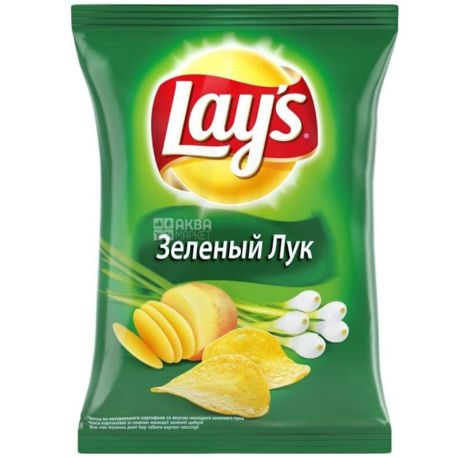 Lay's, 133 г, Чипси картопляні, Зелена цибуля