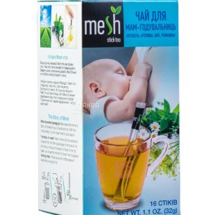 Mesh StickTea, 16 стиков х 2 г, Чай для кормящих мам, 32 г