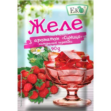 Eco, 90 g, jelly, strawberries