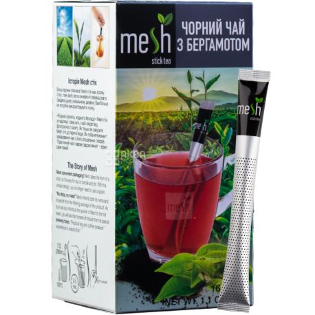 Mesh StickTea, 16 стиков х 2 г, Чай черный с бергамотом, 32 г