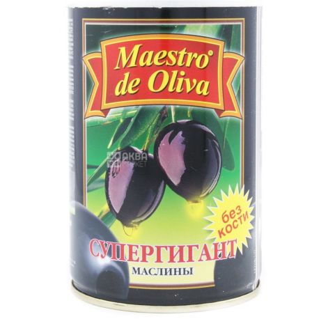 Maestro de Oliva, 425 g, pitted olives, Supergiant