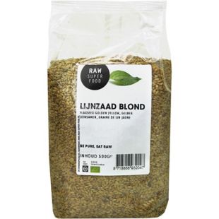 Smaak Raw Organic Food, 500 г, Семена льна, золотые, органические