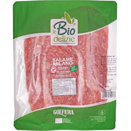 Biodelizie Milano, 80 g, salami sausage, organic