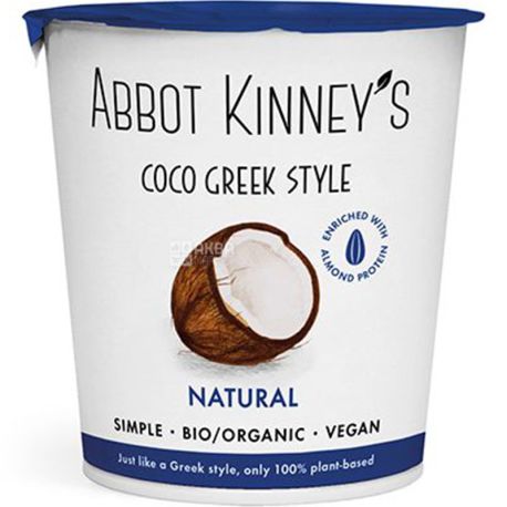 Abbot Kinney's, Coco greek style, 350 ml, Coconut Yogurt, Vegan, Organic