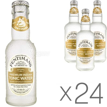 Fentimans, Tonic Water, 24 Pack x 0.2 l, Herbal tonic, nonalcoholic