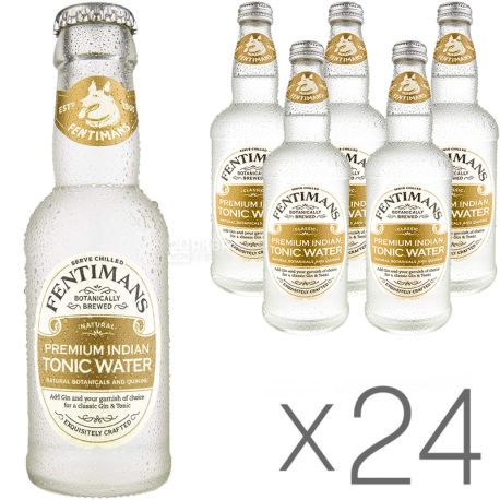 Fentimans, Tonic Water, 24 Pack x 0.2 l, Herbal tonic, nonalcoholic