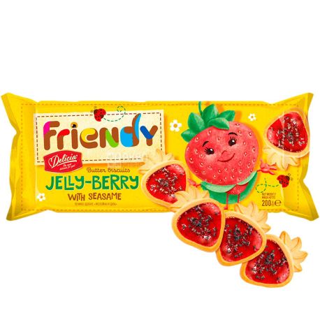 Friendy, 200 г, Печение сдобное, Желейная ягодка