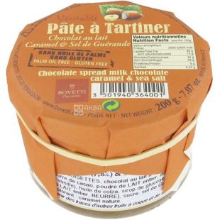 Bovetti, 350 г, Боветти, Паста из молочного шоколада, с лесными орехами, с карамелью и солью