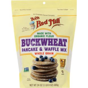 Bob's Red Mill, Pancake & Waffle Buckwheat, 680 г, Смесь для блинов и вафель гречневая, органическа