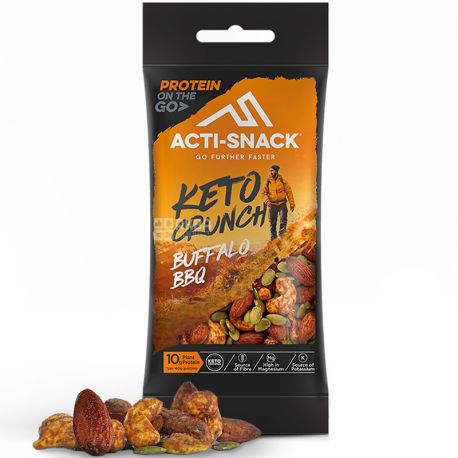 Acti-Snack, Peanut Butter Energy Mix, 40 г, Суміш горіхів і фруктів, в арахісовій пасті