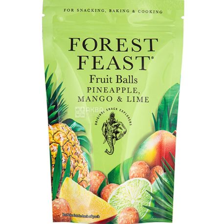 Forest Feast, 100 g, Fruit balls Pineapple, mango, lime