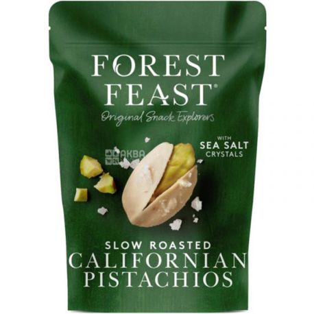 Forest Feast, 120 г, Фісташки каліфорнійські смажені з морською сіллю