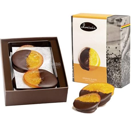 Chocinis, 200 г, Конфеты Оранжет с апельсиновыми цукатами в черном шоколаде