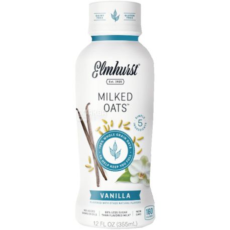 Elmhurst, Milked Oats Vanilla, 355 ml, Vanilla Oat Drink