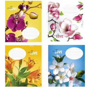 Школярик, 12 аркушів, Зошит в лінію, в асортименті