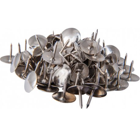 Economix, 100 шт, Кнопки металеві, нікельовані