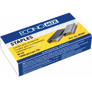 Economix, 1000 шт,  Скобы для степлера, №10