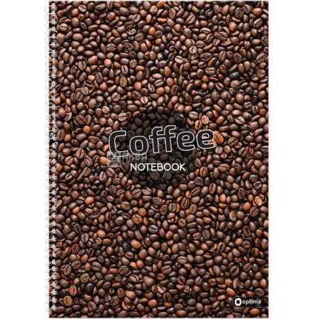 Optima, Drawings of nature Coffe, 80 sheets, A4 notepad, side spiral, cage