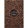 Optima, Малюнки природи Coffe, 80 аркушів, Блокнот A4, бокова спіраль, клітинка