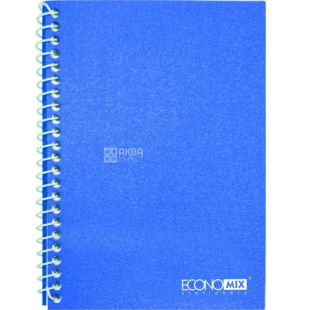 Economix, 80 аркушів, Блокнот A5, бокова спіраль, клітинка, асорті