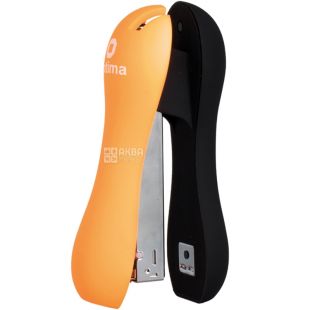 Optima, Soft Touch, Степлер на 20 листов, № 24/6, 26/6, пластиковый корпус, оранжевый