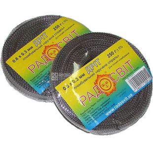 Радосвіт, 0,6 х 0,3 мм, Дріт пломбувальний кручена спіраль, моток 250 г, 1 шт.