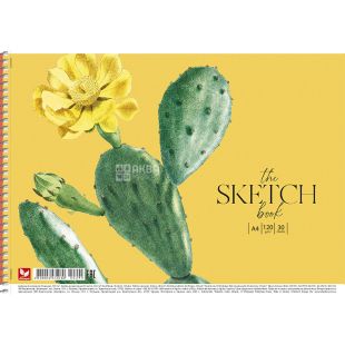 Школярик, 30 аркушів, Альбом для малювання на спіралі, А4, асорті