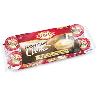 President, 10 шт. х 10 г, Сливки Президент, порционные, 10% 