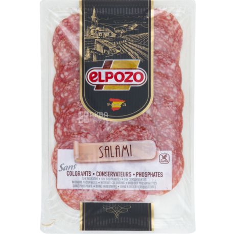 Elpozo Salami, 80 g, Salami sausage, raw smoked, slicing