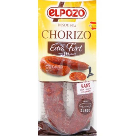 Elpozo Chorizo Fort extra Pikant, 200г Колбаса Чоризо, сыровяленая 