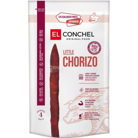 El Conchel, Little Chorizo, Колбаски чоризо, безглютеновые, 4 шт.