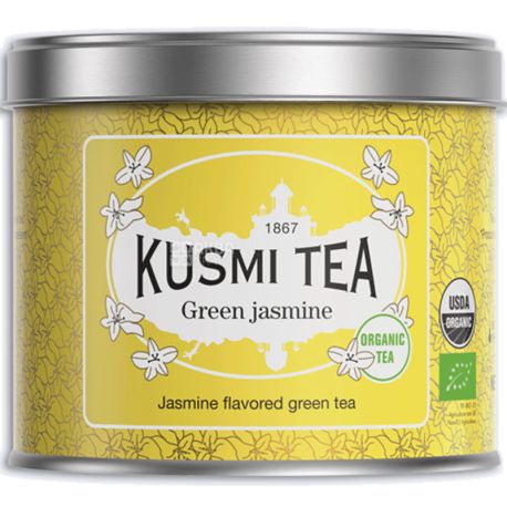  Kusmi Tea, Jasmine, 90 г, Чай Кусмі Ті, Жасмин, зелений, ж/б