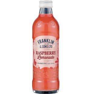 Franklin & Sons Raspberry, 0,275 л, Напиток газированный Лимонад Малина Франклин энд Санз, стекло