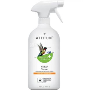 Attitude, Kitchen cleaner, Citrus Zest, 800 мл, Средство моющее для кухни, с ароматом цитрусовых