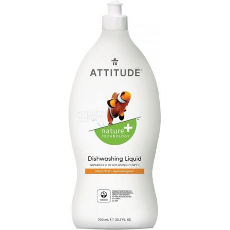 Attitude, 700 ml, Liquid Dishwashing Liquid Citrus