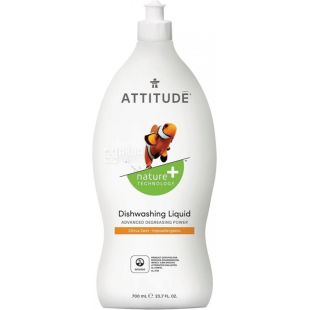 Attitude, Dishwashing liquid, 700 мл, Средство для мытья посуды, жидкое, Цитрус