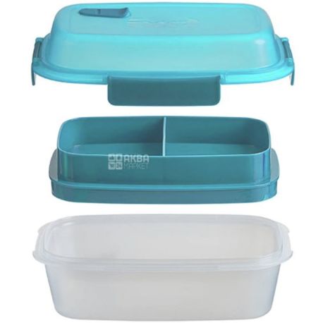 Trudeau Fuel, Lunch Box, Blue White, 1 L