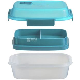 Trudeau Fuel, Контейнер для обедов, голубо-белый, 1 л